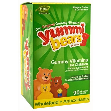 Yummi Bears macrobiotique + Antioxydants, gélifiés organiques, 90 CT