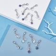 thumbnail image 4 of 1 Box 30Pcs Stitch Markers Energy Gemstone Beads Zipper Pull Charms Clip On Removable Locking Knitting Markers Lobster Clasp Charm, 4 of 9