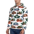thumbnail image 3 of Lsque Pirate Hats Pattern Casual Men's Hoodie,Hooded Sweatshirt with Kangaroo Pocket,Pullover Hoodie-4X-Large, 3 of 7