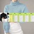 thumbnail image 5 of Gibobby Suéter de Punto, Suéteres de otoño para mujer 2023 de gran tamaño, cuello alto grueso, suéter de punto grueso(Negro,XG), 5 of 5
