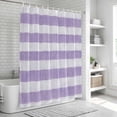 thumbnail image 6 of Purple Striped Shower Curtain, Waterproof Shower Curtains for Bathroom, Farmhouse Vintage Stripes Washable Fabric Bathtub Curtain Set Bath Decor with 12 Hooks 72"x78", 6 of 8