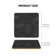 thumbnail image 3 of Multi-Shape Mdf Cork Coaster 4 Pieces Of Anti-Slip, Anti-Wear And Anti-Fouling 3.9in Easy To Clean And Stable Structure Snake Skin Print Style Darkgray_3 Square, 3 of 7
