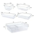 thumbnail image 3 of Hovmgk 4 Piece Clear Plastic Drawer Organizer, Multi-Size Storage Set for Makeup, Desk & Kitchen, Durable Resin, Transparent Design, Easy-to-Clean, Space-Saving Solution, 3 of 6