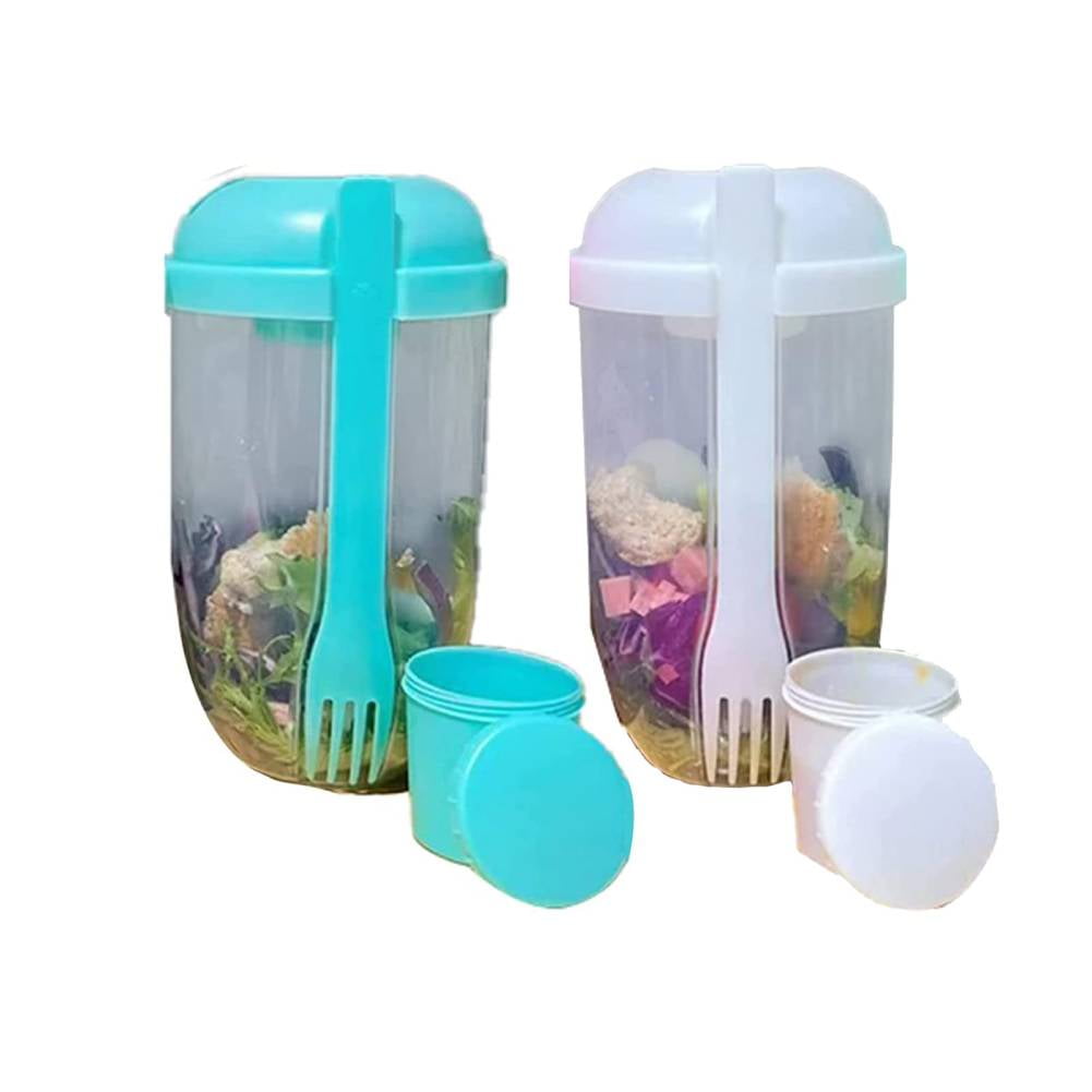 Edfrwws 2022 Keep Fit Salad Meal Shaker Cup,Portable Fruit and