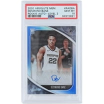 Desmond Bane Memphis Grizzlies Autographed 2020-21 Panini Absolute Blue #RA-DBA #44/49 PSA Authenticated 10 Rookie Card - Fanatics Authentic Certified