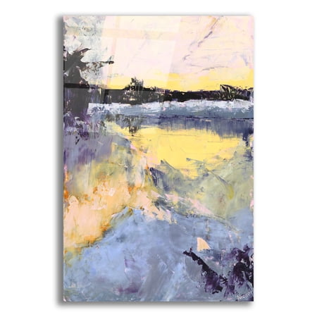 Epic Art 'Winter Blues' by Linda Nickell, Acrylic Glass Wall Art, 16"x24"