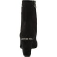 thumbnail image 2 of DKNY Womens Black Comfort Stretch Cavale Square Toe Block Heel Zip-Up Booties 9.5 M, 2 of 4