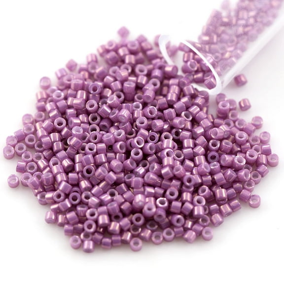 Miyuki Delica Seed Bead 11/0 Gold Luster Purple Opaque