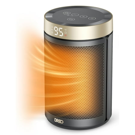 

Dreo Space Heater Portable Electric Heaters for Indoor Use with Thermostat Digital Display 1-12H Timer Eco Mode and Fan Mode 1500W PTC Ceramic Fast Safety Heat for Office Bedroom Home