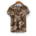 thumbnail image 5 of Styesk T-Shirts pour Homme Mode Décontractée Imprimé Poche Bouton Manches Courtes Col Rabattu Blouse Chemise, 5 of 5