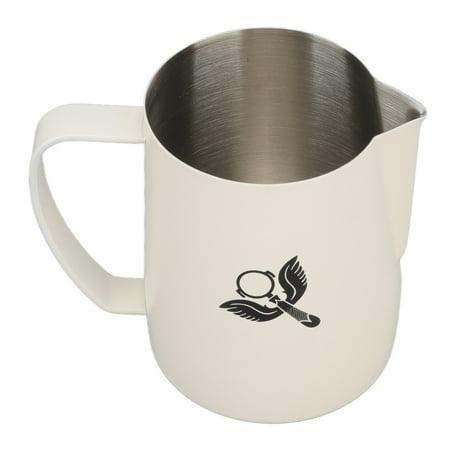 

Frothing Cup Coffee Steaming Pitcher Prevent Spilling 600ml Handle For Cafe White Black
