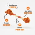 thumbnail image 2 of Good ’n’ Fun Triple Flavor Double Pops with Chicken, Rawhide Chews for All Dogs, 12 oz., 2 of 9
