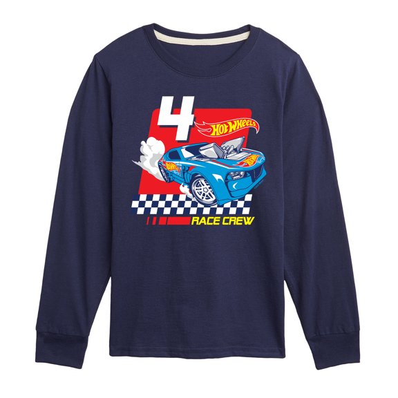 Hot Wheels - Race Crew 4 Yrs - Toddler And Youth Long Sleeve Graphic T-Shirt