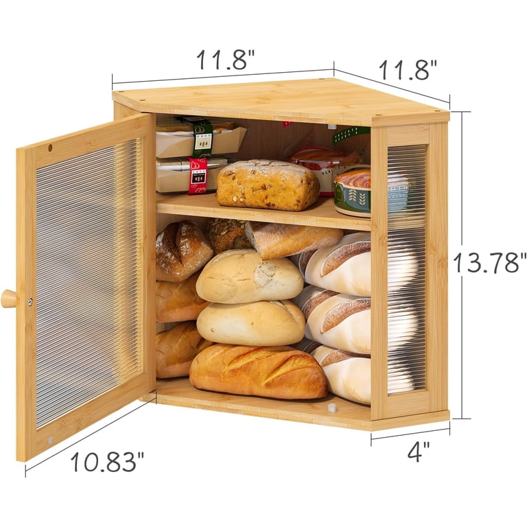 Bread Proofing Box Viewcare Corner Bread Box For Kitchen Counter ...