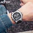 thumbnail image 5 of Sanda Men's Analog Sports Watch, LED Large Face Waterproof Wrist Watches, Dual Dial Digital Analog Watches for Men  6024, 5 of 5