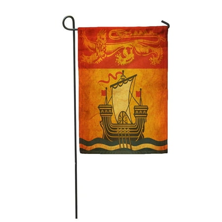 Brunswick Outdoor Furniture LADDKE Administration Some Very Old Vintage Flag of New Brunswick Garden Flag Decorative Flag House Banner 28x40 inch ()