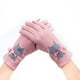 thumbnail image 2 of Jumpingount 1 par de guantes de Otoño Invierno para mujer, guantes térmicos de dibujos animados a prueba de viento con pantalla táctil para deportes al guantes y mitones Rosado Jumpingount AP013054-04, 2 of 6