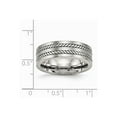 thumbnail image 6 of Stainless Steel Brushed and Polished Twisted 7.00mm Band Size: 11; for Adults and Teens; for Women and Men, 6 of 6