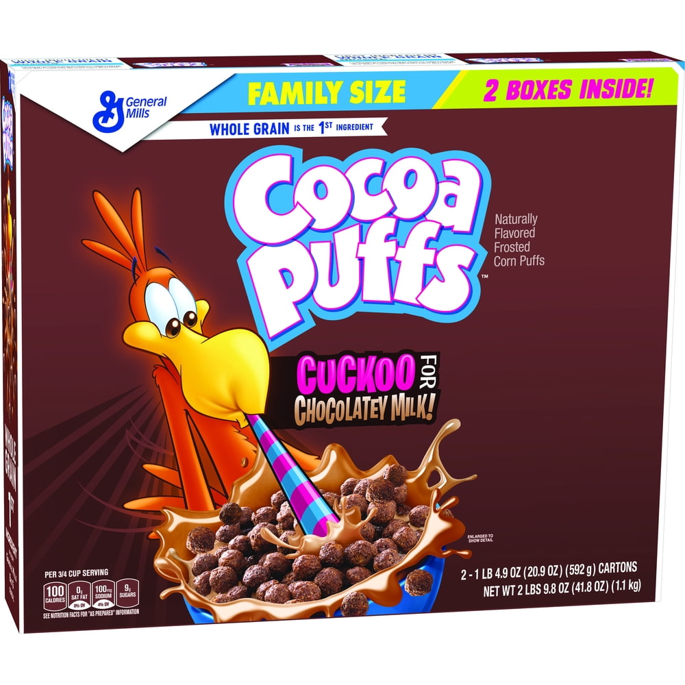 (2 Pack) Cocoa Puffs Chocolate Cereal, 41.8 Oz