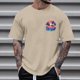 thumbnail image 1 of Tops para hombre, blusas y camisas de cuello redondo y manga corta para hombre, blusas casuales de cuello redondo con estampado de moda para hombre, blusas de cuello redondo y manga corta para hombre., 1 of 4
