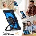 thumbnail image 2 of Case for Samsung Galaxy Tab A9 8.7 Inch 2023 Model (SM-X110/X115/X117) Contrast Color Multi-functional Cover With 360 Rotating Stand and Shoulder Strap, 2 of 8