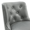 thumbnail image 3 of Dycanpo 26" Swivel Counter Height Bar Stools, with Back Faux Leather for Home Kitchen, Dark Gray, 3 of 11