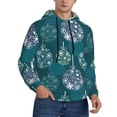thumbnail image 2 of Picia whiter Snowflake balloons Pattern Casual Men's Hoodie - Lightweight Hooded Sweatshirt with Kangaroo Pocket, Comfortable Pullover for Everyday, Travel-Large, 2 of 7