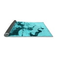 thumbnail image 2 of Ahgly Company Indoor Rectangle Abstract Light Blue Modern Area Rugs, 8' x 10', 2 of 4