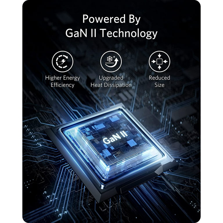 Anker Nano II GaN Tech USB C Charger, 65W 3-Port Fast Charger, Foldable Wall Charger, Power Triple Devices - Walmart.com Anker Nano II GaN Tech USB C Charger, 65W 3-Port Fast Charger, Foldable Wall Charger, Power Triple Devices - Walmart.com