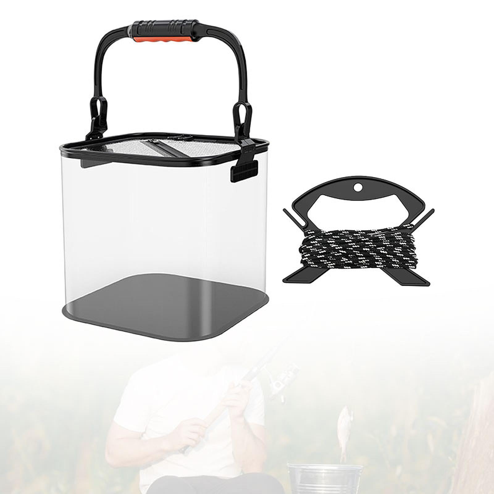 colaxi Folding ing Bucket Bucket Ergonomic Gear Lightweight with Camping Storage Container for Outdoor Gardening Black 20cm