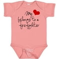 thumbnail image 3 of Inktastic My Heart Belongs Firefighter Girls Baby Bodysuit, 3 of 5