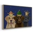 thumbnail image 3 of Christmas Labradors, Three Kings - Framed Gallery Wrapped Holiday Canvas - 17 x 25 - Natural Wood Frame, 3 of 8