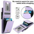 thumbnail image 4 of Crossbody Wallet Case for Samsung Galaxy Note 20, Purse Magnetic Clasp RFID Blocking Card Holder, PU Leather Flip Kickstand Shockproof Protective Cover for Galaxy Note 20, Purple, 4 of 8