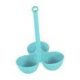 thumbnail image 2 of Egg Boiler Egg Steam Rack Multi Function Basket Holder Steamer Rack Eggs Basket Blue and 3 holes, 2 of 9