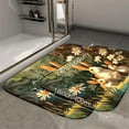 thumbnail image 6 of 1pc Three Rabbits in a Garden Absorbent Non-Slip Bathroom Thickened Flannel Rug Decor,Soft,Quick Drying,Suitable For Indoor/outdoor Use,Bathrooms,Bedrooms,Kitchens,Terrace,Laundry Rooms,16"x24", 6 of 9
