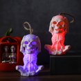 thumbnail image 7 of CXALSSY Halloween Decor, Halloween Decorations, Halloween Decorations Indoor, Halloween Indoor Decor, Halloween Tabletop Decor, Halloween Skeleton Lantern LED Ghost Head Ornament, 7 of 7