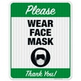 thumbnail image 1 of Please Wear Face Mask Sign, Mask Required Sign, 24x30 Reflective Aluminum EGP, 1 of 1