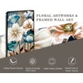 thumbnail image 3 of Framed Wall Art for Living Room Boho Wall Decor Blue Lotus Flower Pictures Modern Artwork for Bedroom Bathroom Kitchen Paintings for Home Decorations, 3 of 6
