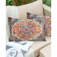 thumbnail image 6 of Bohemian Tribal Throw Pillow Cover,Ethnic Floral Vintage Geometric Multi Rectangle Decorative Pillow Case Protector Soft Cushion Cover Lumbar Pillowcase for Couch Sofa Bedroom Car Decor 20x30 Inch, 6 of 8