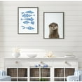 thumbnail image 7 of Kate and Laurel Sylvie Animal Studio Otter Framed Canvas Wall Art by Amy Peterson Art Studio, 18x24 Gray, Modern Animal Portrait Art for Wall, 7 of 7