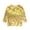 Gold, variant on Asxite Toddler Print Tops Sequin 3/4 Sleeve Crew Neck T Shirt Fall Casual School Uniform