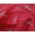 thumbnail image 4 of oneOone Silk Tabby Fabric Bird Block Printed Fabric 1 Yard 42 Inch Wide, 4 of 4