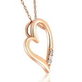 thumbnail image 2 of Pompeii Diamond Heart Pendant Necklace 18" 3-Stone 10K Rose Gold (G/H,I2), 2 of 4