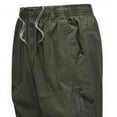 thumbnail image 2 of Betivan Men's Cargo Capri Pants Solid Color Drawstring Elastic Waist Pockets 3/4 Length Loose Fit Casual Summer Outdoor Sports Daily Trousers, 2 of 9