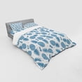 thumbnail image 3 of Ambesonne Blue Bedding Set 3 Pcs, Tropical Fruit Pineapple, Twin, Blue White, 3 of 3