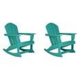 thumbnail image 2 of GARDEN Set of 2 - Plastic Outdoor Rocking Chairs for Patio Porch, Turquoise, 2 of 9