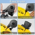 thumbnail image 5 of Battery Powered Blower for Inflatables, Quick Fill Electric Air Pump with 3 Nozzles, Portable for Mattress, Pool Floats, Camping, Outdoor Gear, Black, 5 of 6