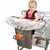 nuby baby shopping cart cover and high chair cover 2 in 1, flower medallion, high chair cushion, baby grocery cart cover, infant high chair cover, safety harness, cart cover, toddler, universal size