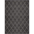 thumbnail image 2 of Well Woven Clover Diamond Lattice Flatweave 5' x 7' Area Rug Dark Gray, 2 of 5