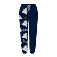 thumbnail image 4 of Blue Womens Jogger Pajamas Pants Halloween Costumes,Halloween wide leg pants,High waist, soft, comfy, baggy style, with pockets M, 4 of 4